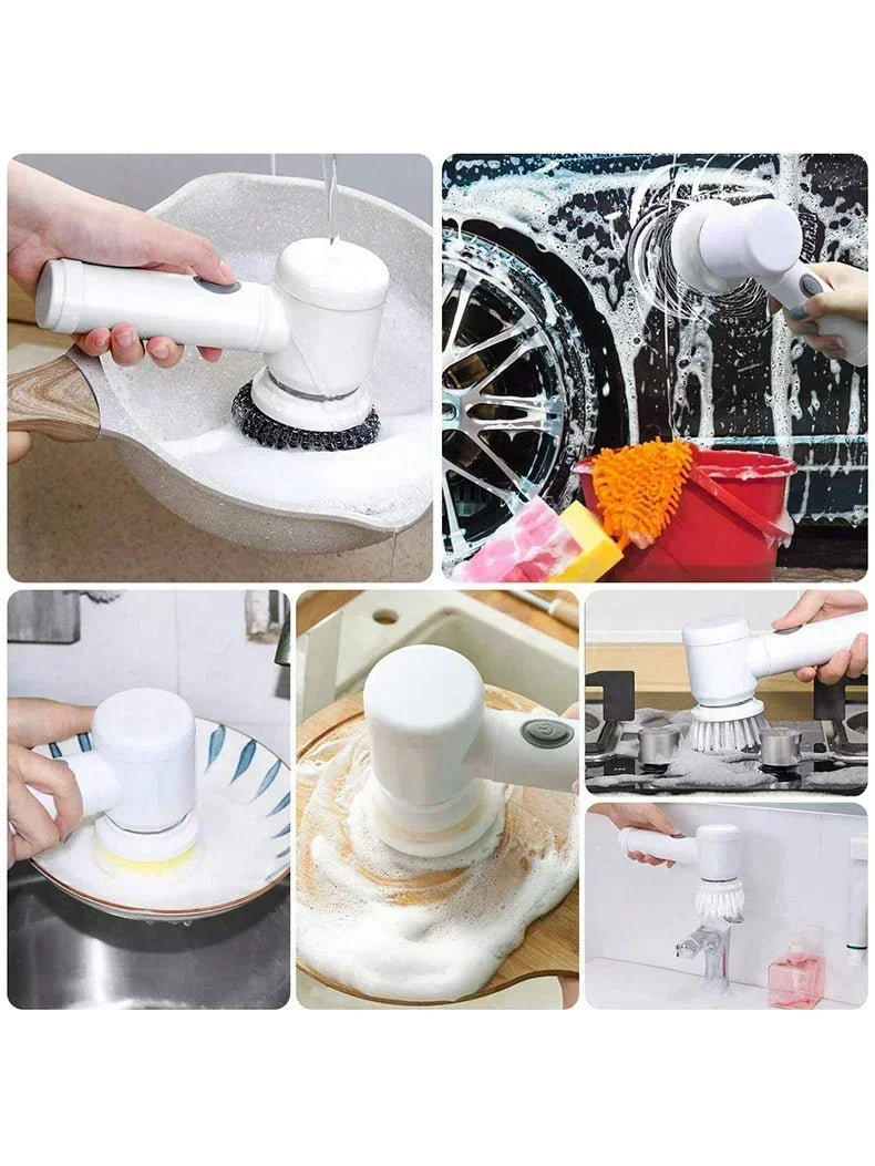 Cordless Electric Spin Scrubber (5 Brush Heads)