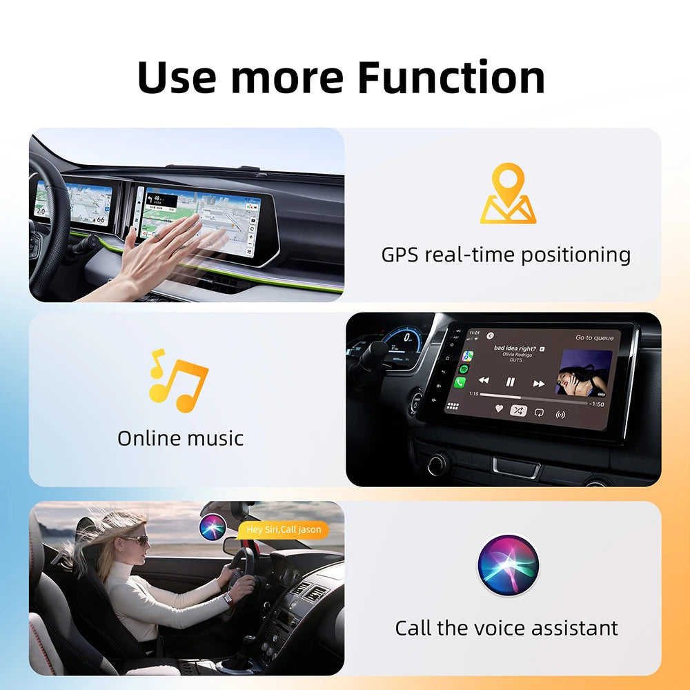 2in1 Wireless CarPlay Dongle Wireless Android Auto Adapter AI Smart Box Car Intelligent Systems For Car With Wired CarPlay