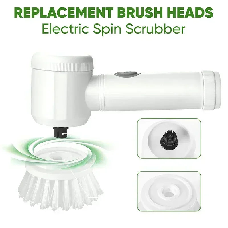 Cordless Electric Spin Scrubber (5 Brush Heads)