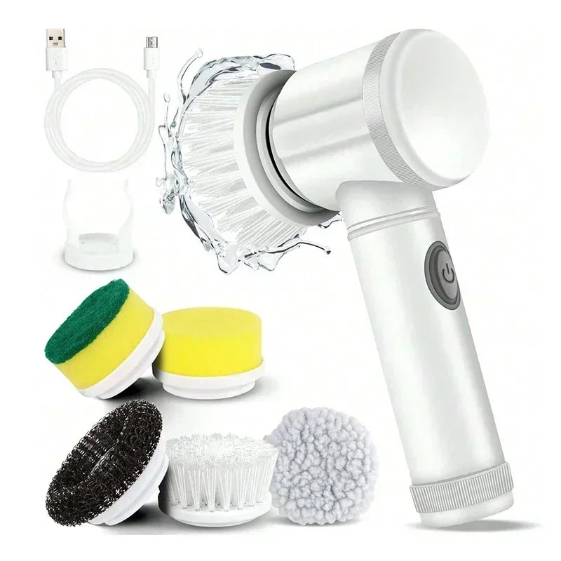 Cordless Electric Spin Scrubber (5 Brush Heads)