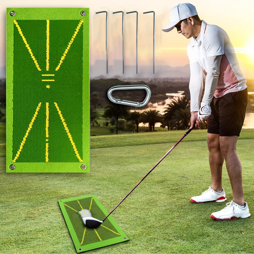Swing Detection Golf Training Mat with Practice for Improved Swing